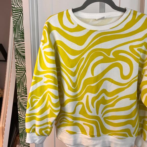 Zara Girls Green and Cream Psychedelic Sweatshirt 13-14 - Picture 4 of 10